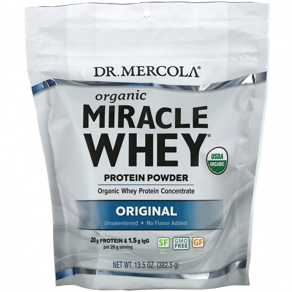 Dr. Mercola, Organic Miracle Whey Protein, , , 382,5  (13,5 )    , -, 