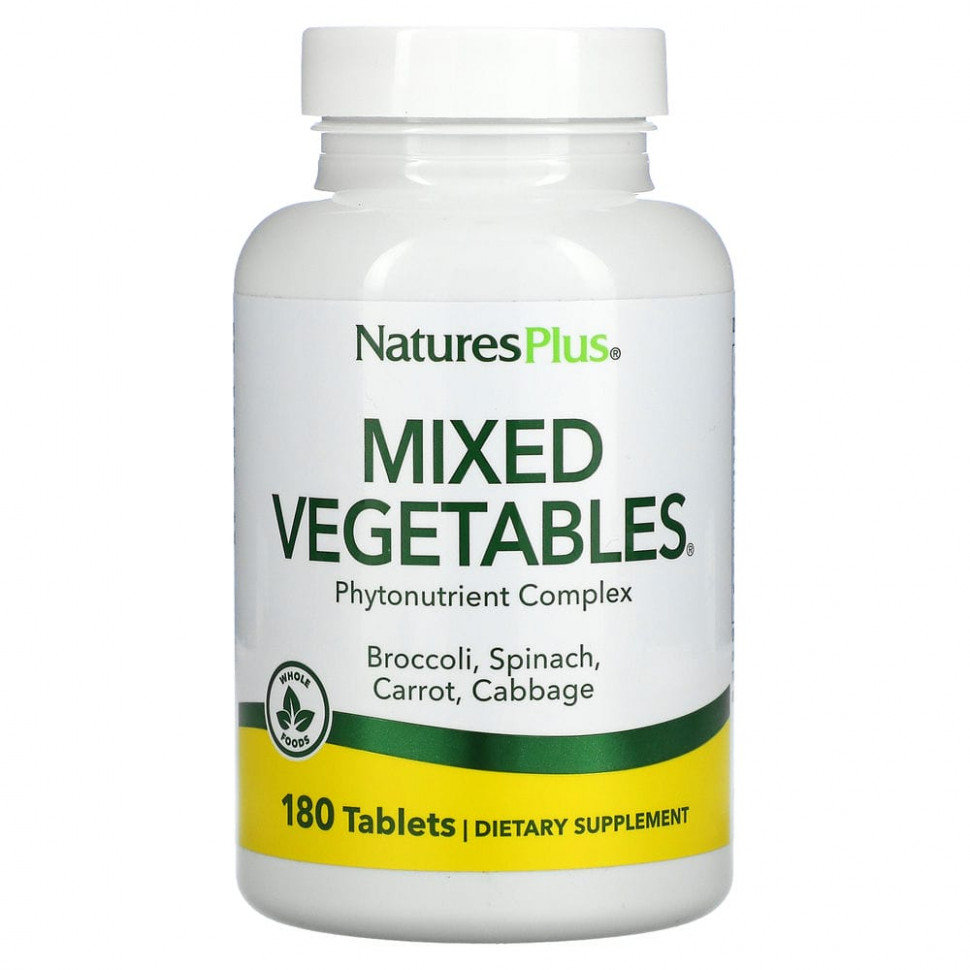 NaturesPlus, Mixed Vegetables, 180     , -, 