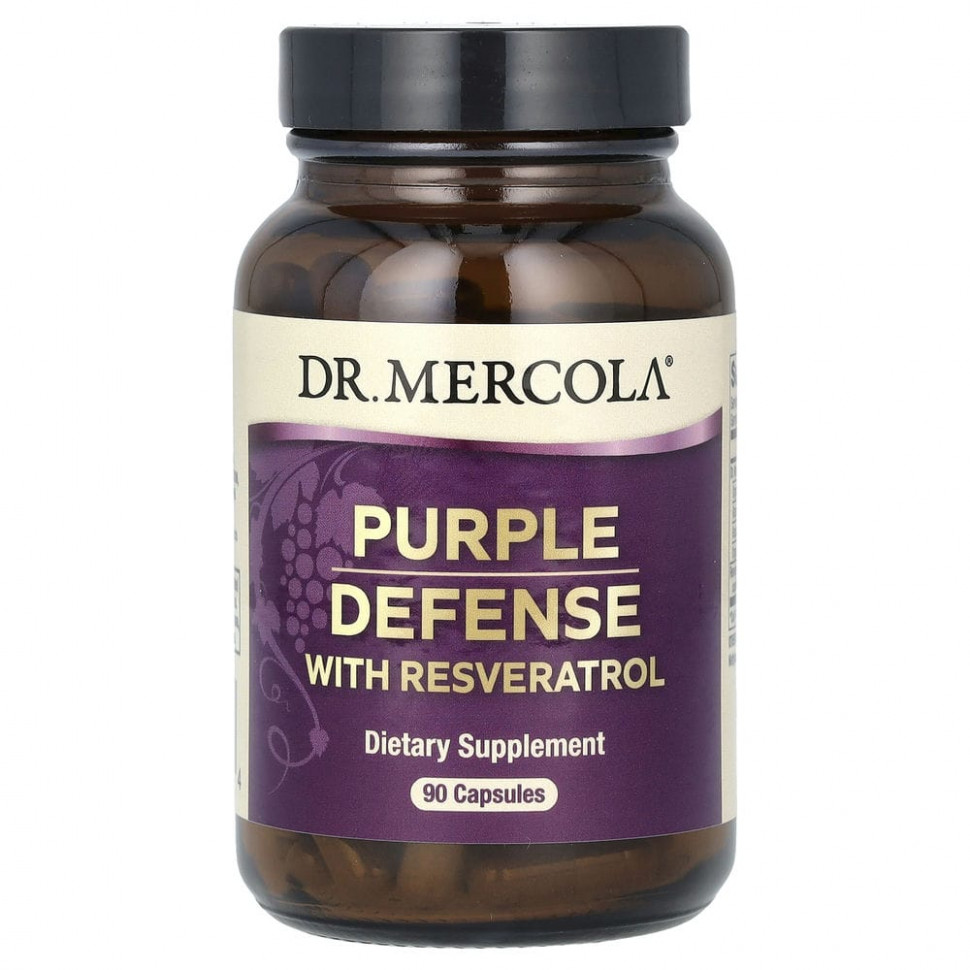 Dr. Mercola, Purple Defense with Resveratrol, 90 Capsules    , -, 