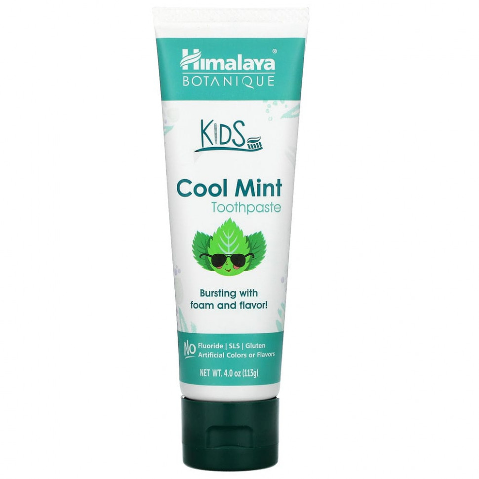 Himalaya, Botanique, Kids Toothpaste, Cool Mint, 4.0 oz (113 ml)    , -, 