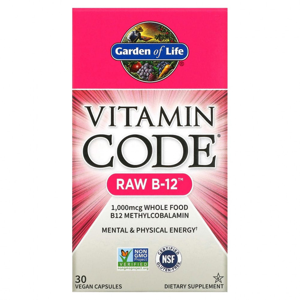 Garden of Life, Vitamin Code, RAW B12, 30      , -, 