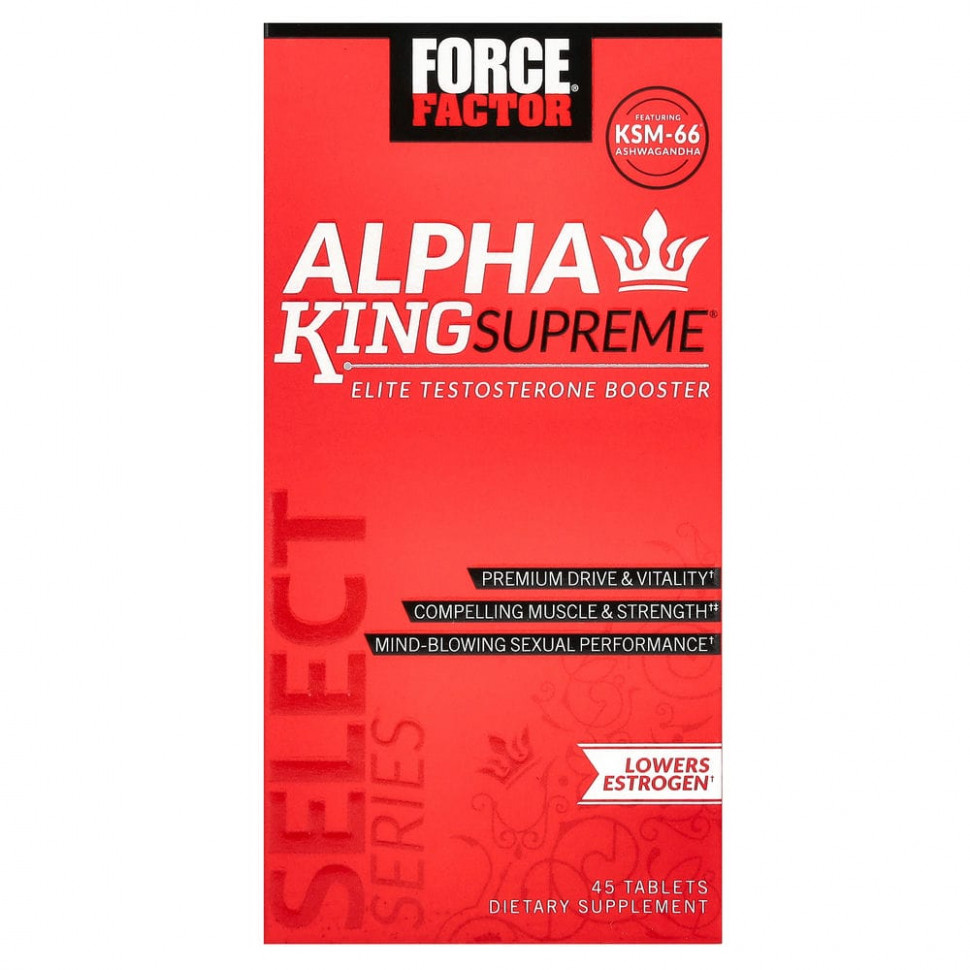 Force Factor, Alpha King Supreme,   , 45     , -, 
