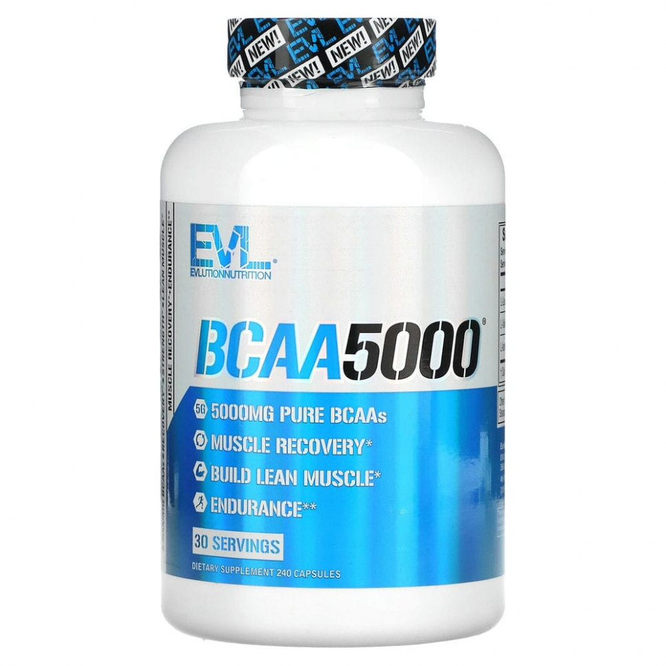 EVLution Nutrition, BCAA5000, 240     , -, 