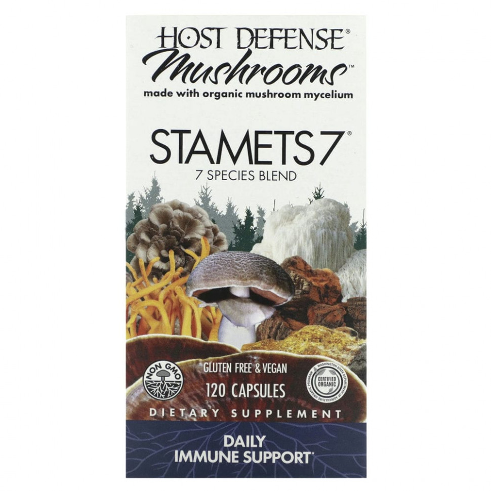 Fungi Perfecti, Host Defense, Stamets 7, ,    , 120      , -, 