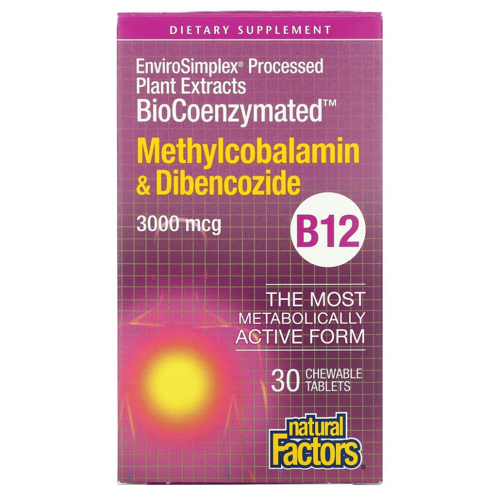 Natural Factors, BioCoenzymated, B12,   , 3000 , 30      , -, 