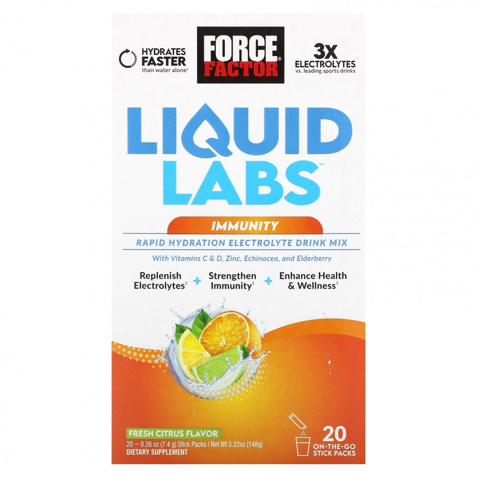 Force Factor, Liquid Labs, Immunity, , 20   7,4  (0,26 )    , -, 