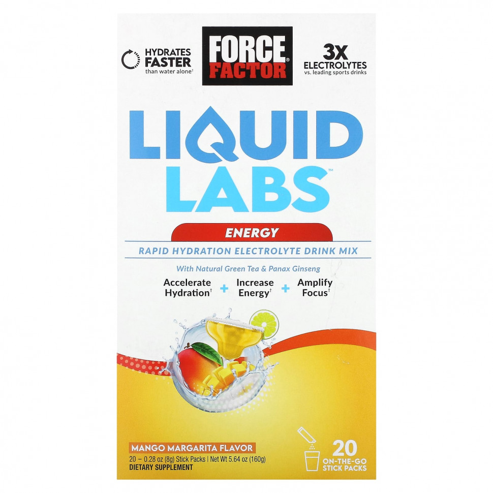Force Factor, Liquid Labs, Energy,   , 20   8  (0,28 )    , -, 