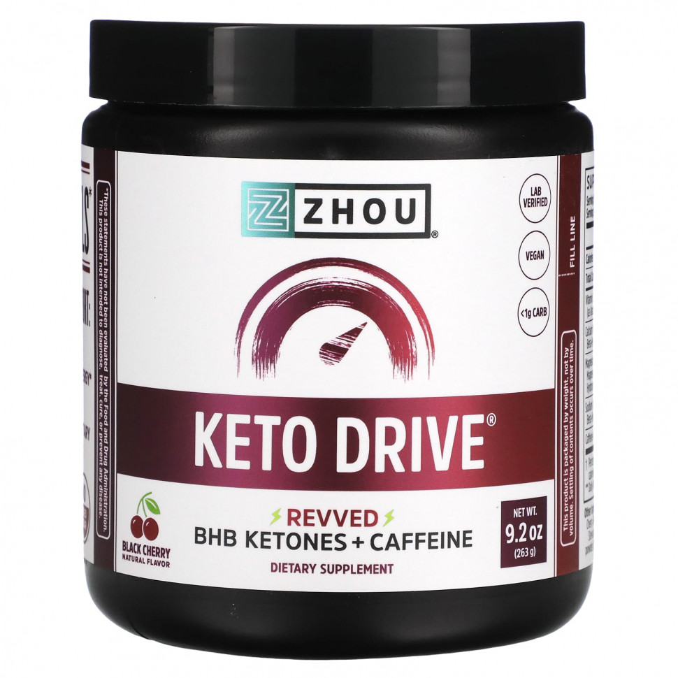 Zhou Nutrition, Keto Drive, Revved,  , 263  (9,2 )    , -, 