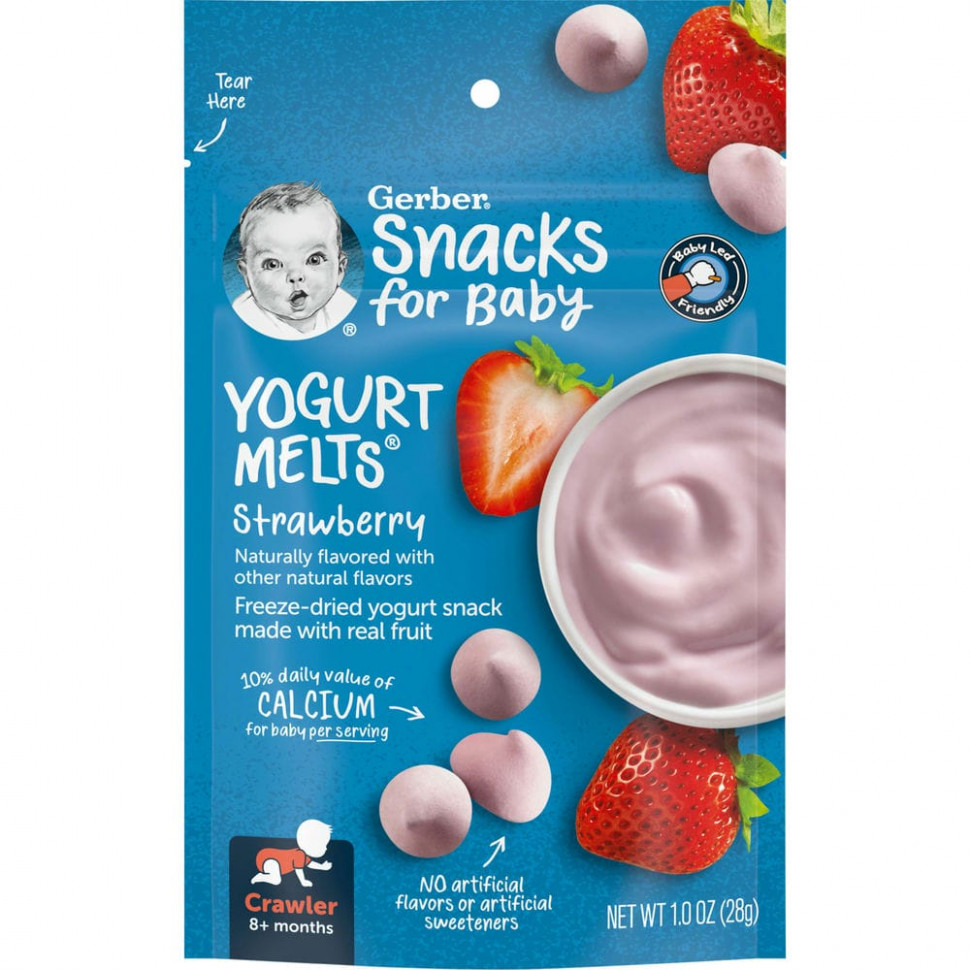 Gerber, Yogurt Melts,    8 ,  , 28  (1.0 )    , -, 