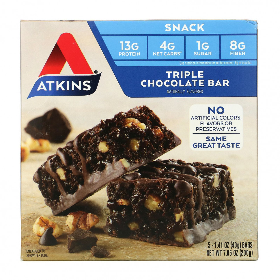 Atkins, Snack, Triple Chocolate,  , 5   40  (1,41 )    , -, 