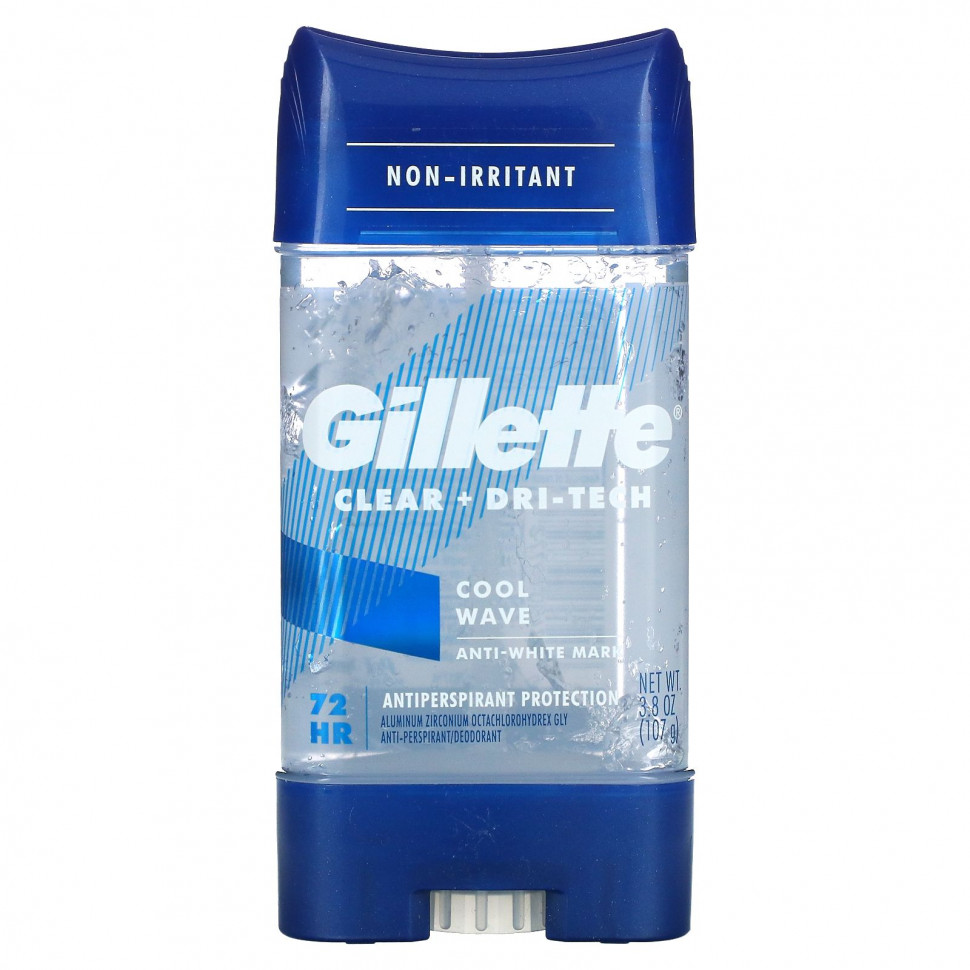 Gillette, Clear + Dri-Tech,   , Cool Wave, 107  (3,8 )    , -, 
