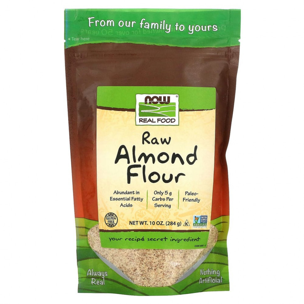 NOW Foods, Real Food, Raw Almond Flour, 10  (284 )    , -, 