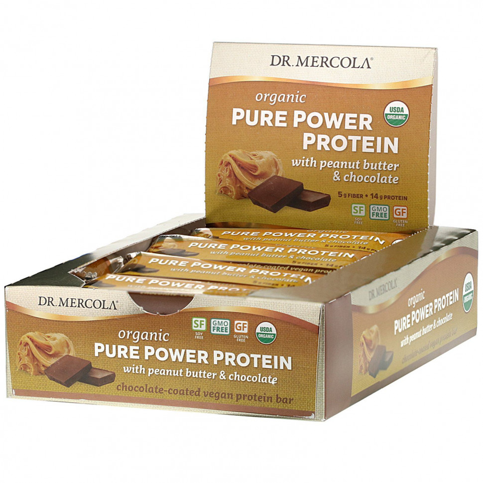 Dr. Mercola, Organic Pure Power Protein Bar,    , 12 , 52  (1,83 )    , -, 