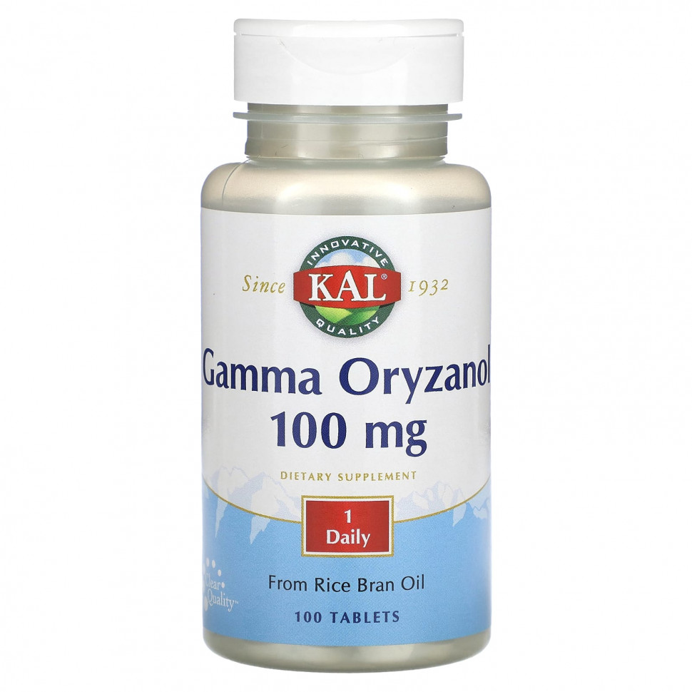 KAL, Gamma Oryzanol, 100 mg, 100 Tablets    , -, 