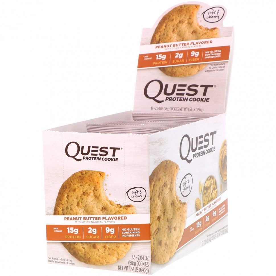 Quest Nutrition,  Protein Cookie   , 12 , 2,04  (58 )    , -, 