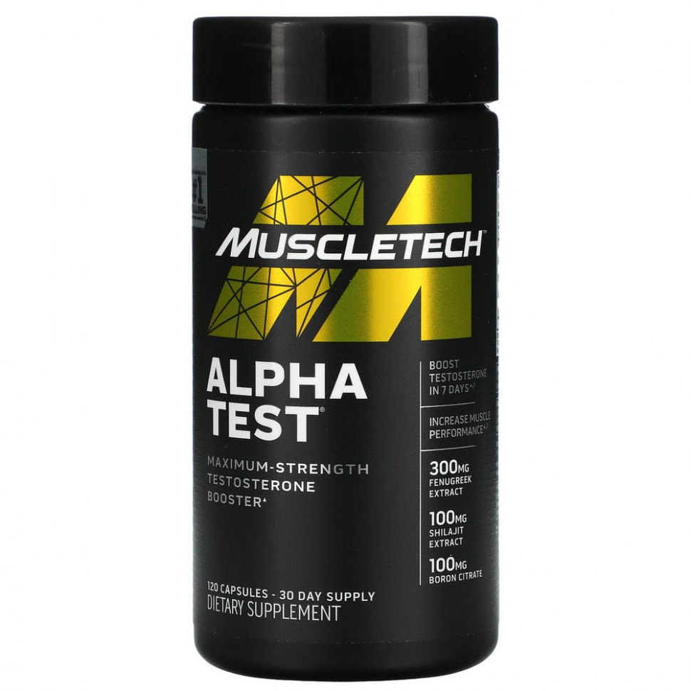 Muscletech, Alpha Test, 120     , -, 