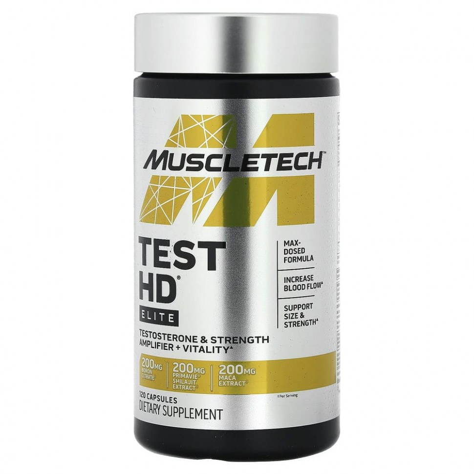 Muscletech, Test HD, Elite, 120     , -, 