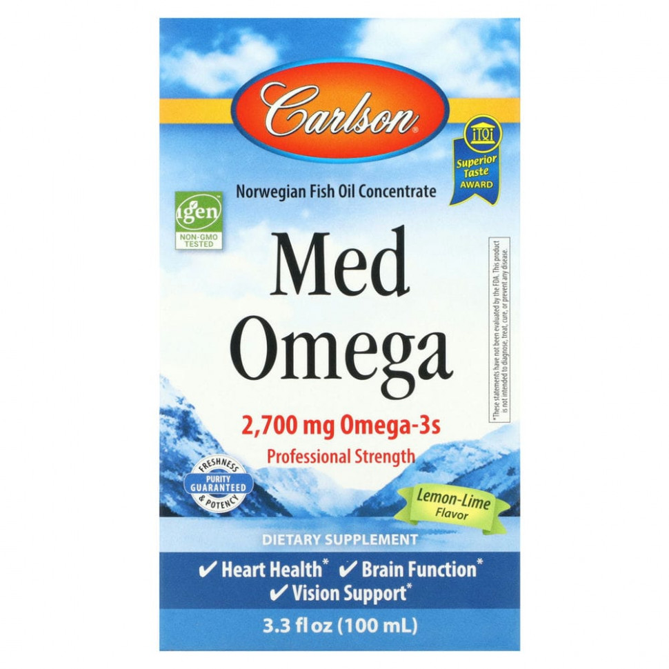  Carlson, Med Omega,    , 2 700 , 3,3 . .(100 )  Iherb ()