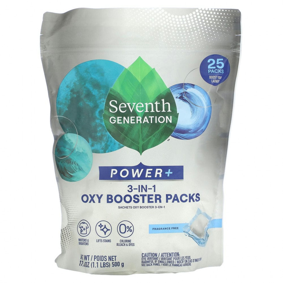 Seventh Generation, Power +, Oxy Booster Pack,  , 500  (1,1 )    , -, 