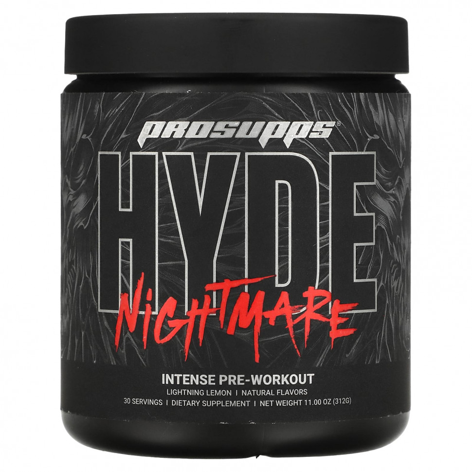 ProSupps, Hyde Nightmare, Intense Pre-Workout, Lightning Lemon, 11 oz (312 g)    , -, 