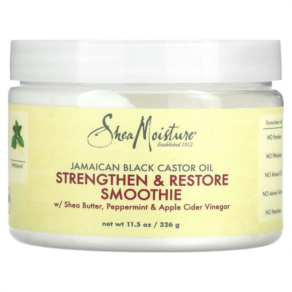 SheaMoisture, Strengthen & Restore Smoothie, Jamaican Black Castor Oil, 12 oz (340 g)    , -, 