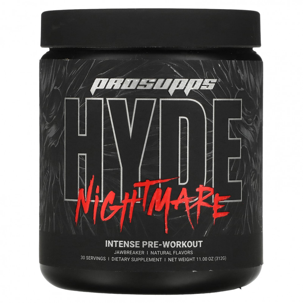 ProSupps, Hyde Nightmare, Intense Pre-Workout, Jawbreaker, 11 oz (312 g)    , -, 