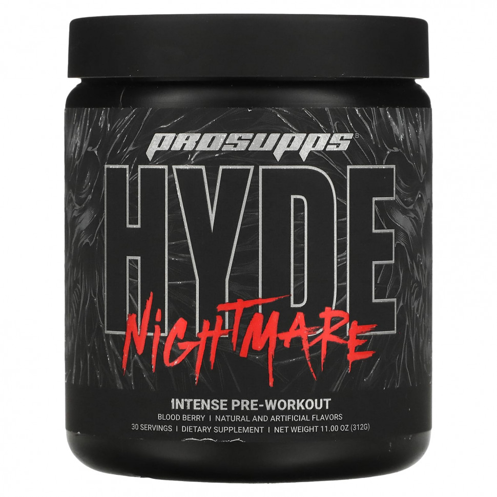 ProSupps, Hyde Nightmare, Intense Pre-Workout, Blood Berry, 11 oz (312 g)    , -, 
