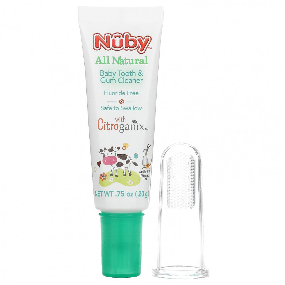 Dr. Talbot's, All Natural Baby Tooth & Gum Cleaner, 0m+, Vanilla Milk Flavored Gel, 0.75 oz (20 g)    , -, 