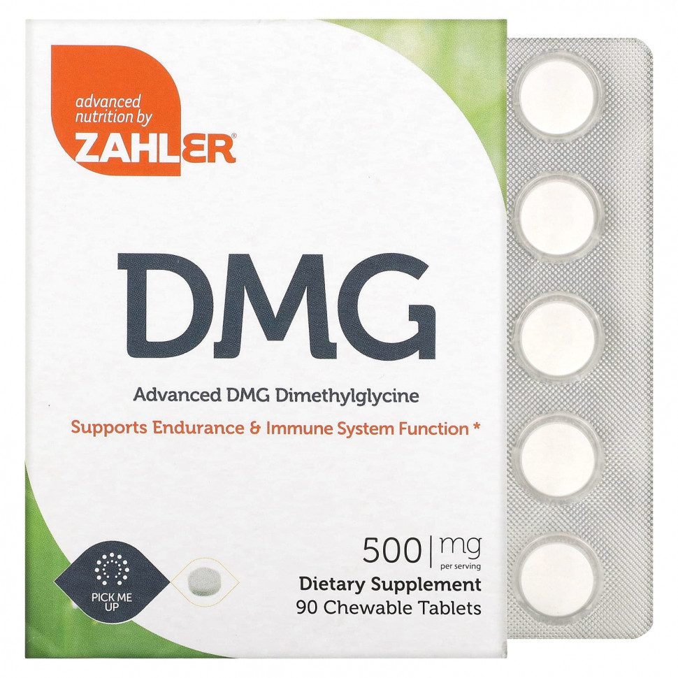 Zahler, Advanced DMG, Dimethylglycine, 500 mg, 90 Chewable Tablets    , -, 