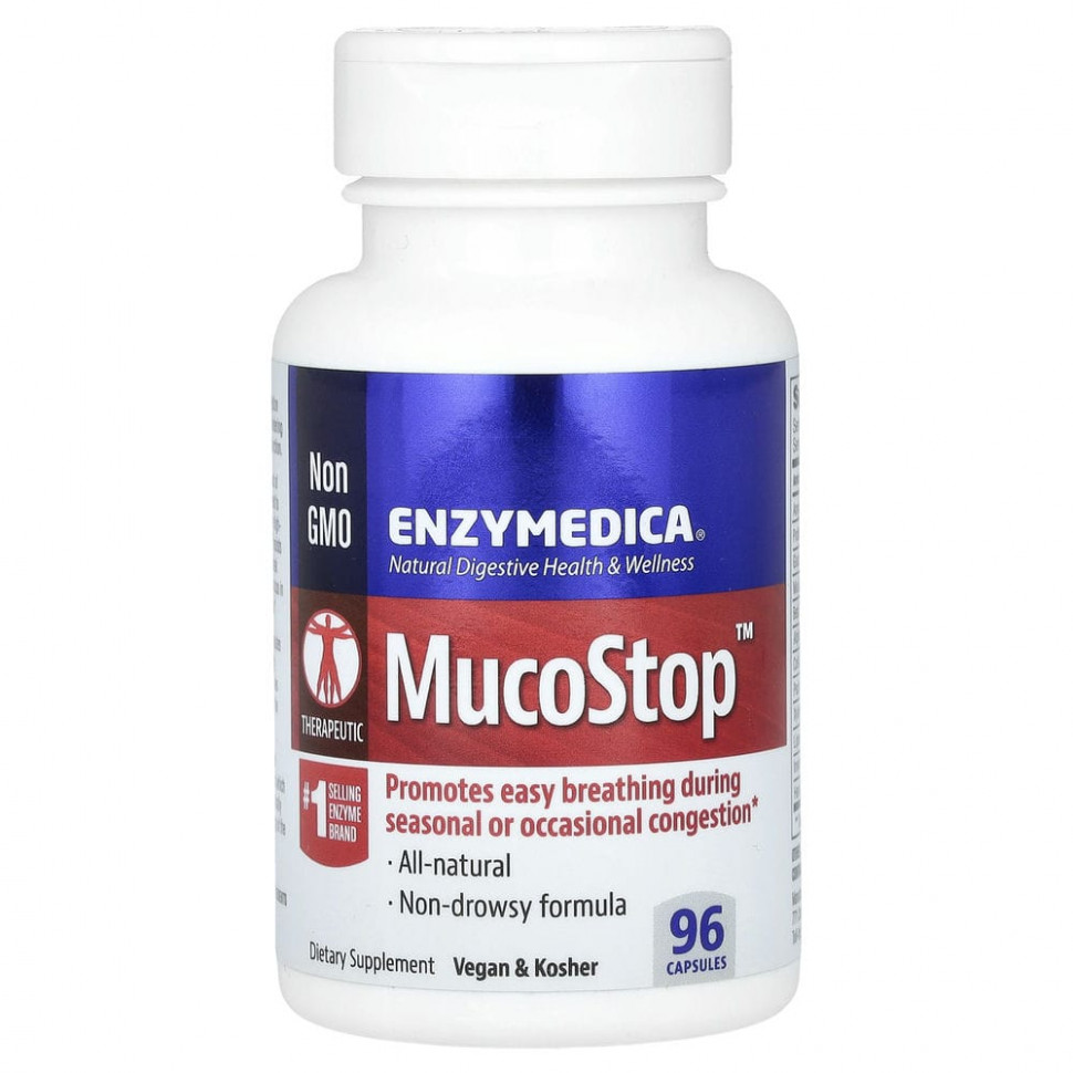 Enzymedica, MucoStop, 96     , -, 