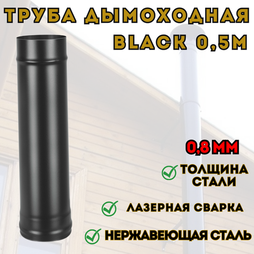  BLACK (AISI 430/0,8) L-0,5 (150)   , -, 