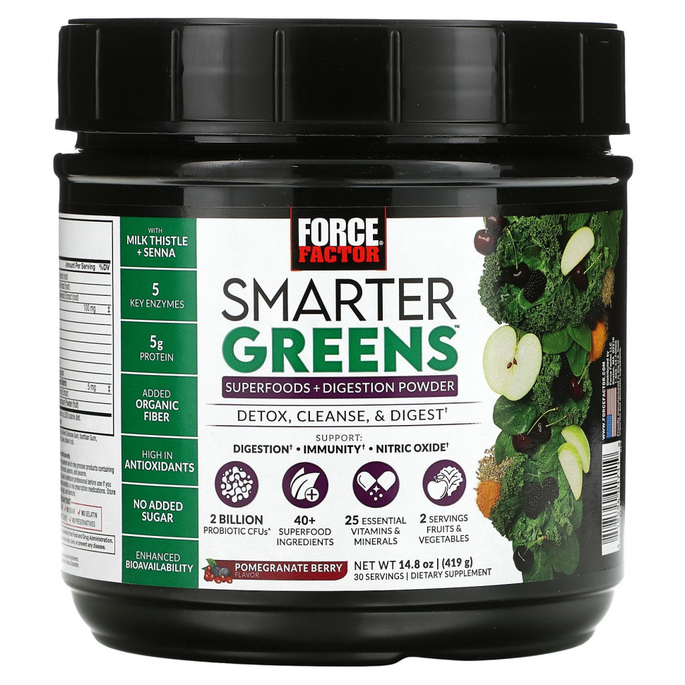 Force Factor, Smarter Greens,      , , 419  (14,8 )    , -, 