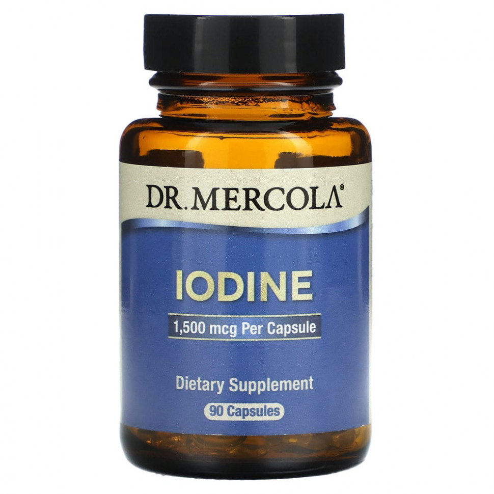 Dr. Mercola, Iodine, 1,500 mcg, 90 Capsules    , -, 