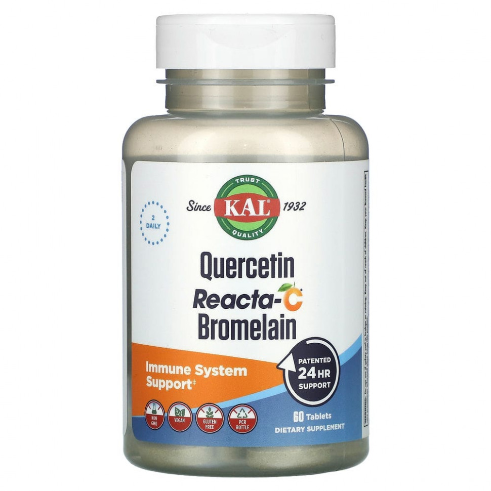 KAL, Quercetin Reacta-C Bromelain, 60     , -, 