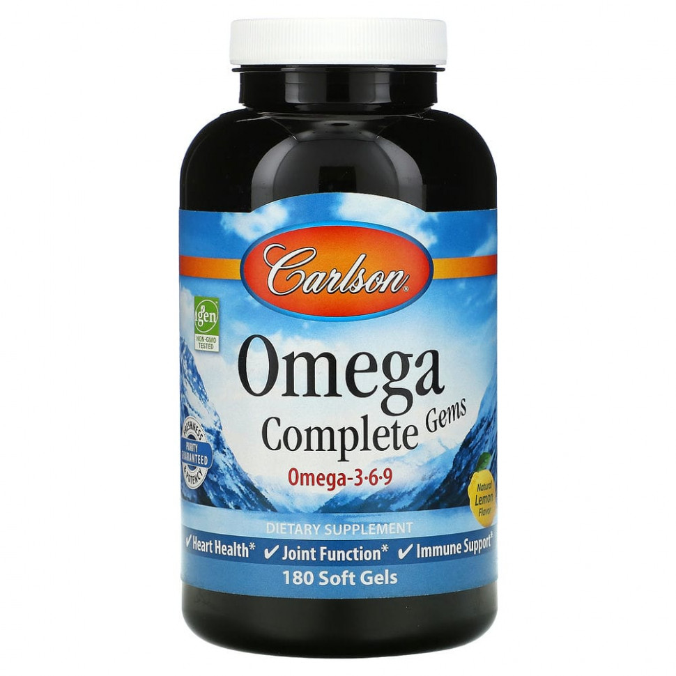 Carlson Labs, Omega Complete Gems, 180     , -, 