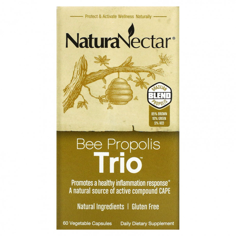 NaturaNectar, Bee Propolis Trio, 60      , -, 