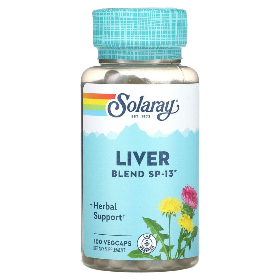 Solaray, Liver Blend SP-13, 100 Easy-To-Swallow Capsules    , -, 