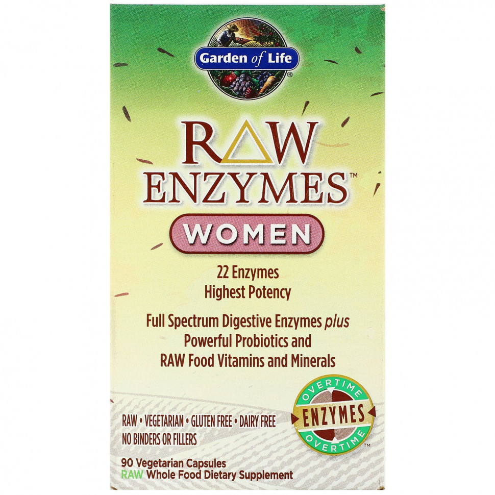 Garden of Life,  RAW Enzymes  , 90      , -, 