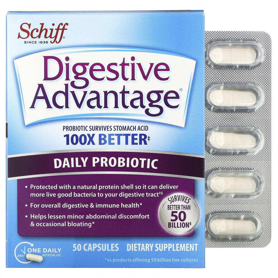  Schiff, Digestive Advantage,    , 50   Iherb ()