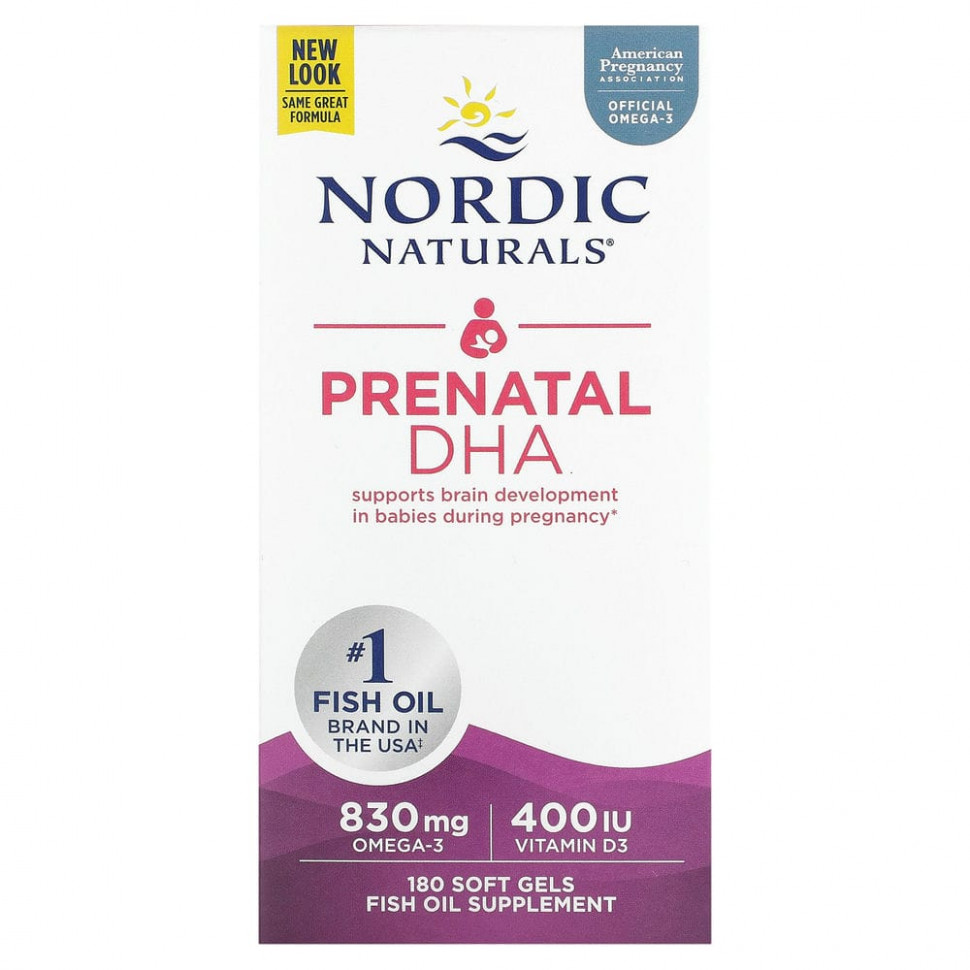 Nordic Naturals, Prenatal DHA,  ,  , 180     , -, 