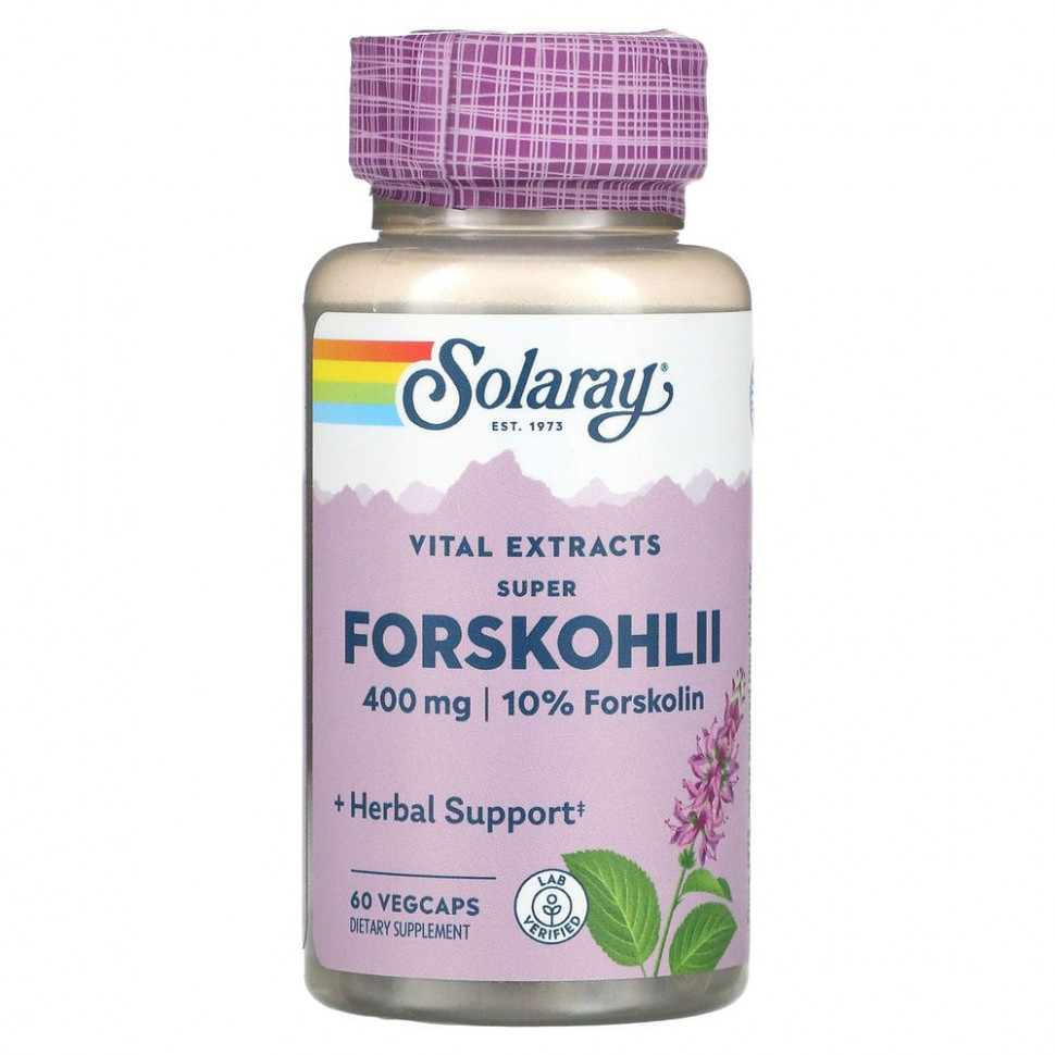 Solaray, Ayurvedic Herbs, Super Forskohlii, 400 , 60      , -, 