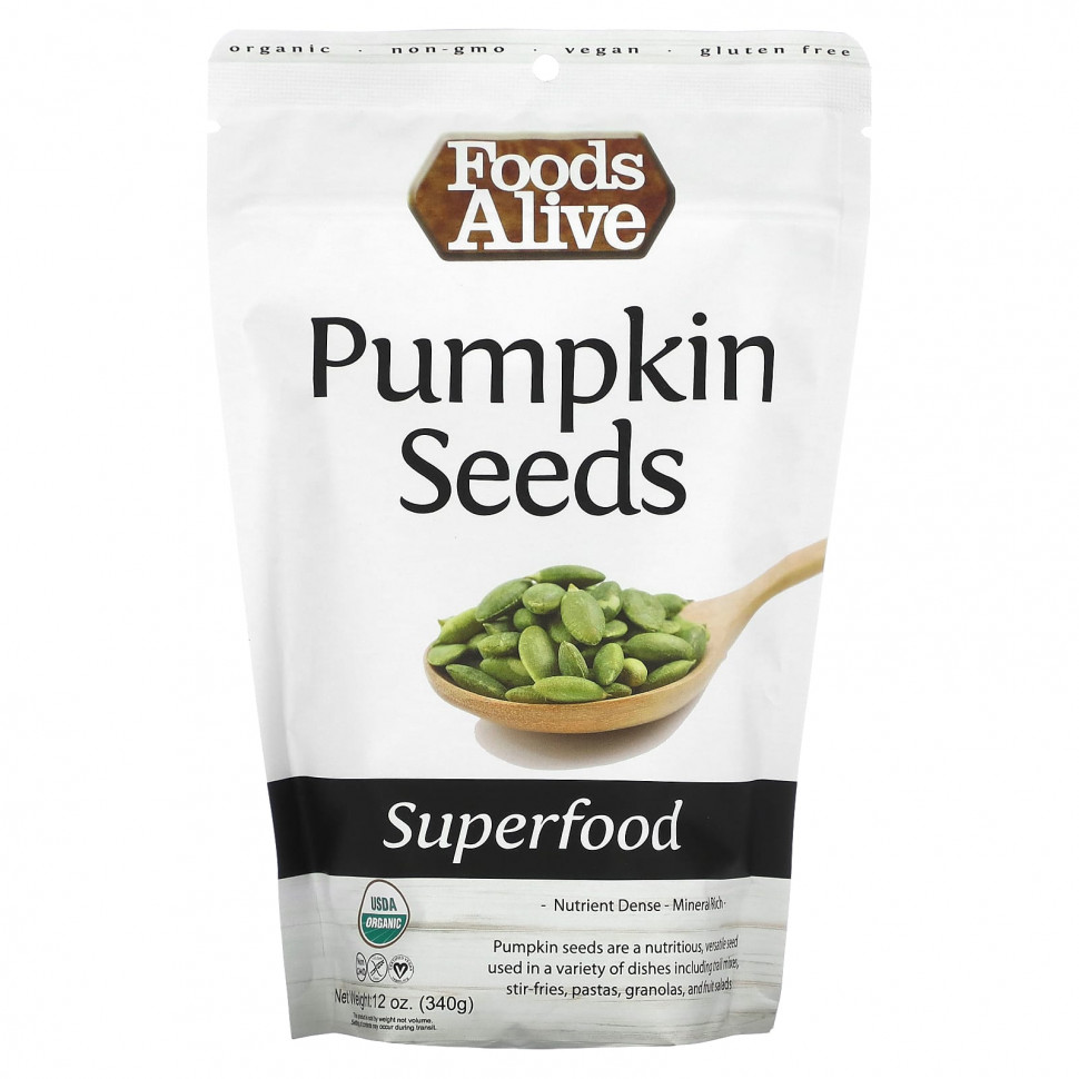 Foods Alive, Superfood, Pumpkin Seeds, 12 oz (340 g)    , -, 