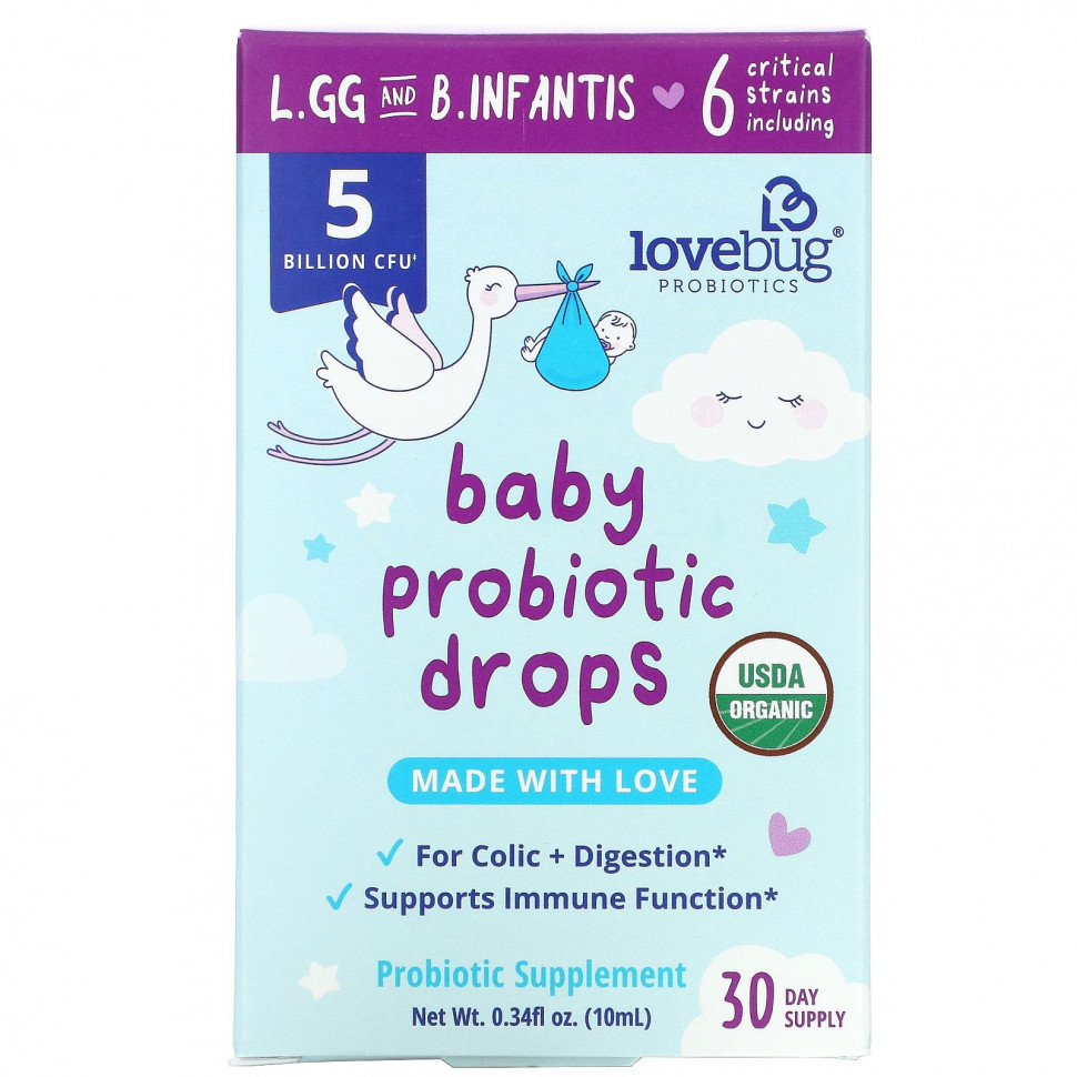 LoveBug Probiotics,   ,   , 5  , 10  (0,34 . )    , -, 