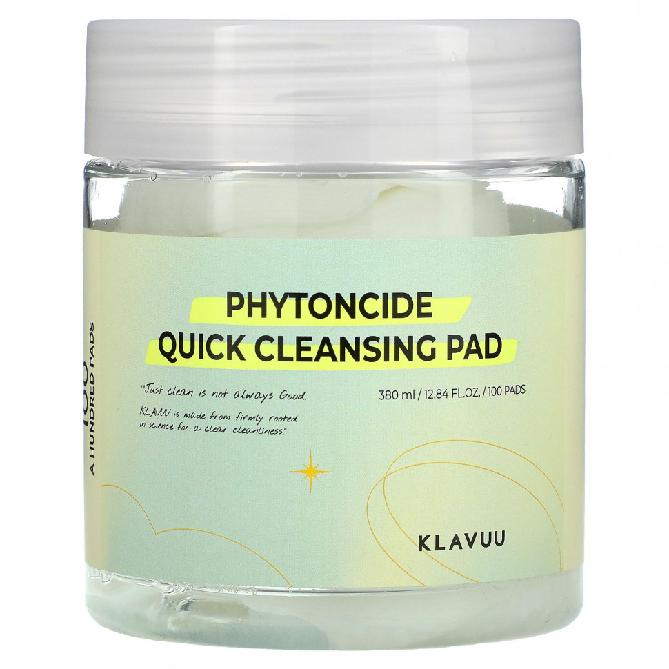 KLAVUU, Phytoncide Quick Cleansing Pad, 100     , -, 