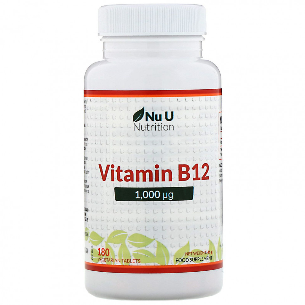 Nu U Nutrition,  B12, 1000 , 180      , -, 