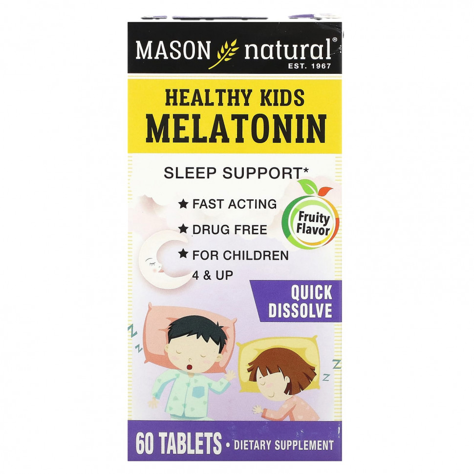 Mason Natural, Healthy Kids Melatonin,    4 , , 60     , -, 