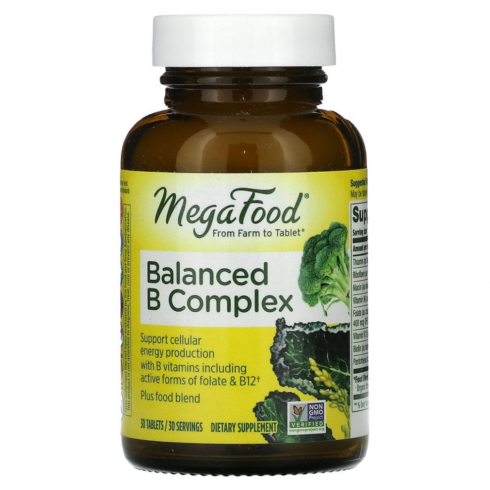 MegaFood,     (Balanced B Complex), 30     , -, 