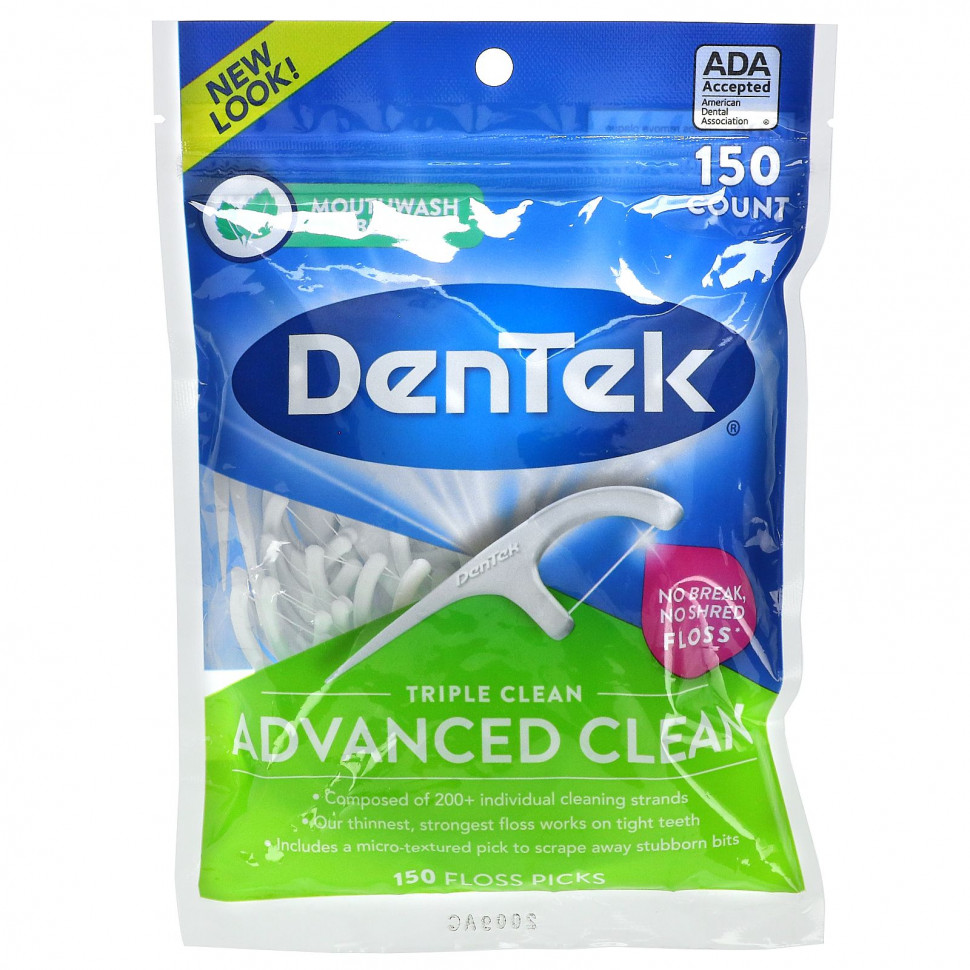 DenTek, Advanced Clean Floss Picks,    , 150     , -, 