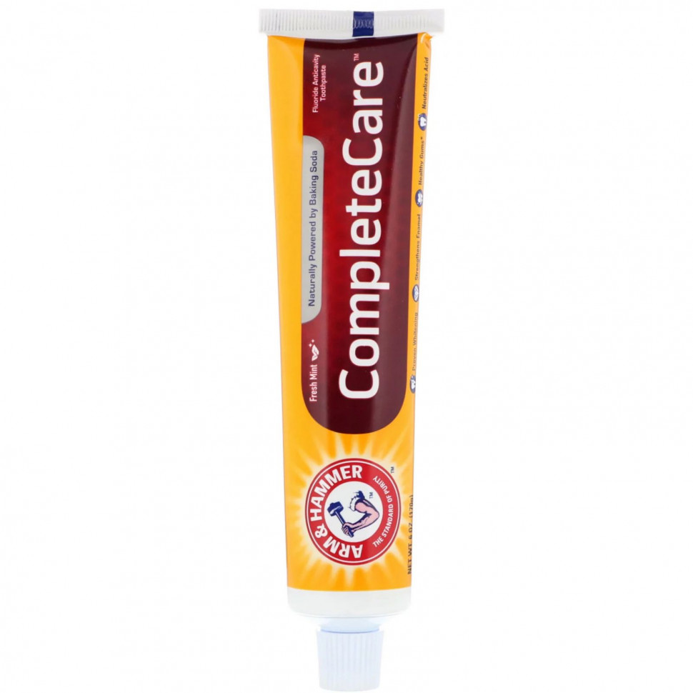 Arm & Hammer, Complete Care, Baking Soda & Peroxide Toothpaste, Plus Whitening with Stain Defense, 6.0 oz (170 g)    , -, 