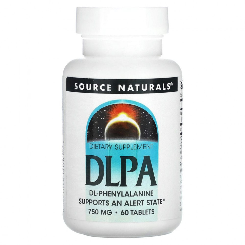 Source Naturals, DLPA (DL-), 750 , 60     , -, 